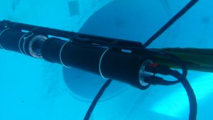 SPC camera underwater in the Keck Pool