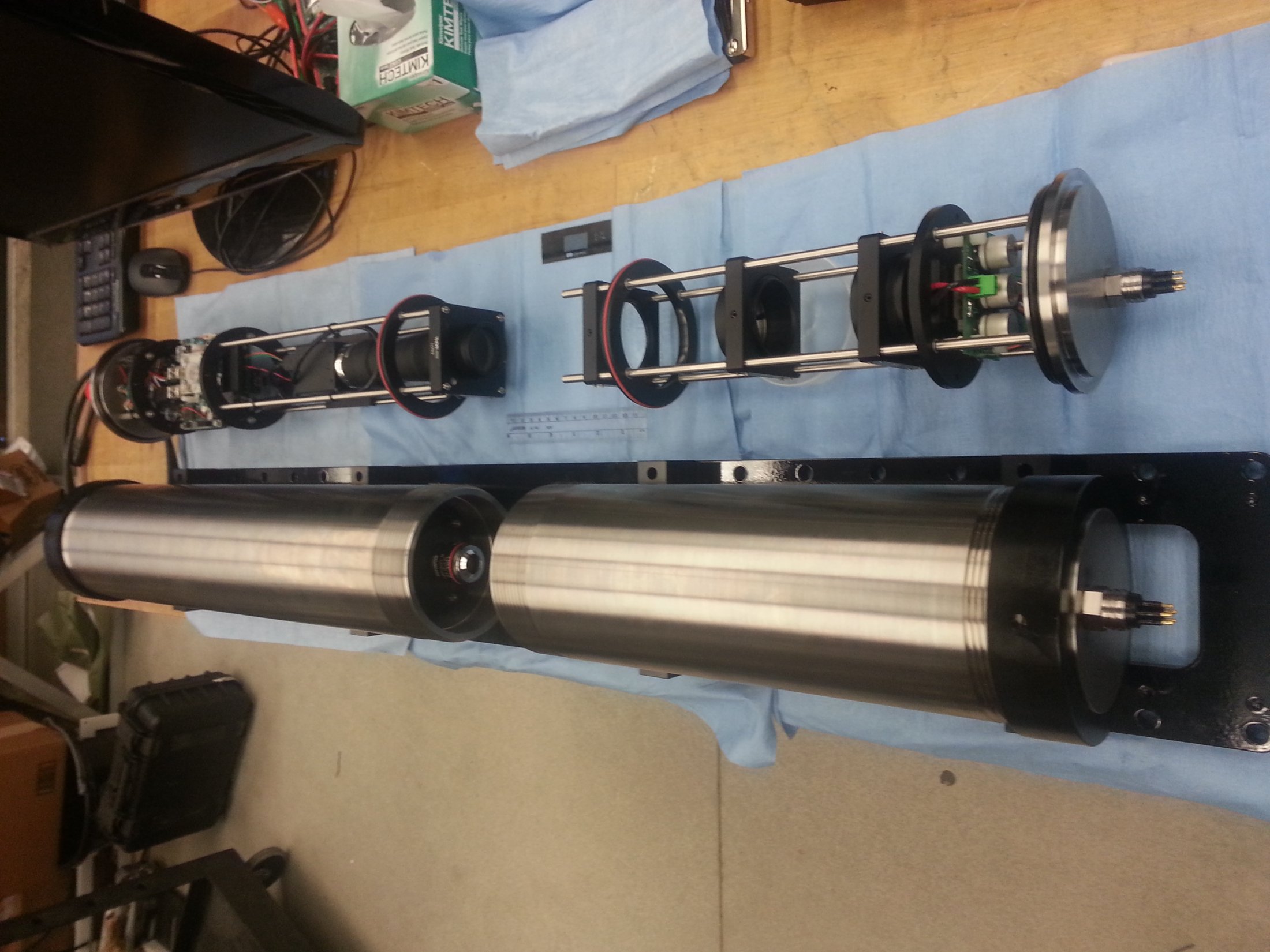 SPC camera internals and titanium tubes